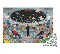 Crisi sulla ponte della nave spaziale di fantascienza Puzzle in Legno Impermeabile Puzzles Da 1000 Pezzi Per Adulti Divertenti Per Decorazioni Domestiche