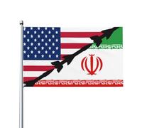 Crisis Between Usa And Iran Bandiera Da Giardino Con 2 Occhielli Bandiere Durevole Flag Per Casa Prato Decorazione Cortile 90X150Cm