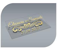 CrisPhy - Adesivi personalizzati per matrimonio, con nome e data, etichette adesive per inviti, matrimoni, battesimi, fidanzamenti, comunioni, compleanni, feste, vintage, timbri (modello 9)