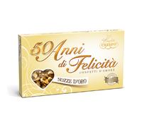 Crispo 50 Anni Felicità Confetti Mandorla Dorati Nozze d’Oro 500g