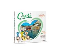 Crispo Capri Cioccolatini Assortiti, Confezione Regalo con Creme al Latte, Limone e Chantilly, Cereali Croccanti, 250g