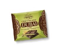 CRISPO Cioccolato Dubai Style, Tavoletta al Latte con Kadayif e Crema al Pistacchio, 96g, Confezione da 24