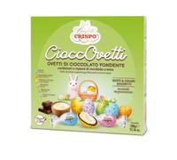 Crispo CioccOvetti - Ovetti di Cioccolato Confettitai con Morbido Ripieno, Maculate Gusti assortiti 350gr, In elegante confezione ottima da regalare per Pasqua