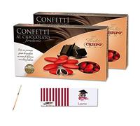 CRISPO CONFETTI AL CIOCCOLATO FONDENTE ROSSI 2 KG + 100 BIGLIETTINI LAUREA