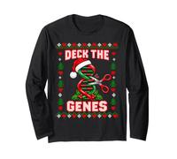 CRISPR Ingegneria genetica Natale Brutto Dna di Natale Maglia a Manica