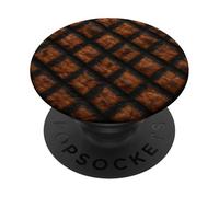 Criss-Cross Grill Marks Seared Meat Close-Up Print PopSockets PopGrip Adesivo