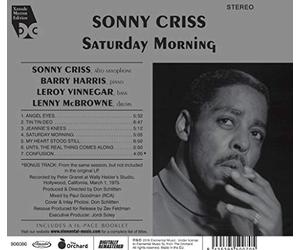 Criss, Sonny - Saturday Morning -Remast-