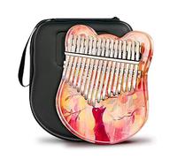 Crista Crystal Kalimba Thumb Piano 21 Keys with Piano Case Kit completo per principianti per adulti per bambini, pittura a colori Crystal Finger Piano 17 chiavi, str orange-17 Keys