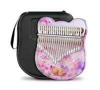 Crista Crystal Kalimba Thumb Piano 21 Keys with Piano Case Kit completo per principianti per adulti per bambini, pittura a colori Crystal Finger Piano 17 chiavi, str purple-21 Keys