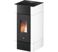 Cristal 9 T1 - Stufa a Pellet Ventilata 8,5 kW Serbatoio 17 Kg Volume Riscaldabile 238 m3 Bianco