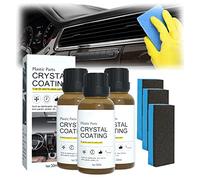 Cristal Coating para Plástico Del Car, Plastic Parts Crystal Coating, Crystal Coating for Car, Plastic Parts Refurbish Agent for Car, Long Lasting Car Plastic Plating Refurbishing Agent (3Pcs)