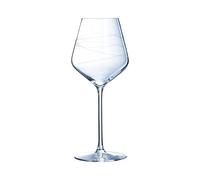 Cristal d'Arques Paris - Collezione Abstraction - 6 Calici da 38 cl in cristallino - Brillantezza e Resistenza - Decorazioni Anelli - Made in France - Imballaggio rinforzato per la vendita online