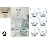 CRISTAL D'ARQUES SET WHISKY 7 PZ BOTTIGLIA + 6 BICCHIERI CRISTALLO