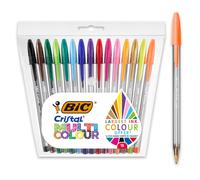 Cristal Multicolour Penne a Sfera Colorate Punta Larga 1.6mm Set Scrittura 15