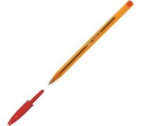Cristal Original Fine, Penne Rosse a Sfera, Punta Media (0.8 Mm), Confezione Da