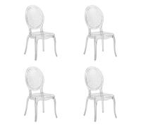 CRISTALIO | Set da 4 - Sedia a quattro gambe Trasparente