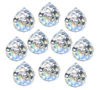 Cristalli da appendere, 10 pezzi, acchiappasole in cristallo, prisma da 30 mm, cristalli arcobaleno, per lampadari, finestre, giardino, decorazione matrimonio