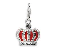 Cristalli Da Swarovski Corona Ciondolo .925 Argento Sterling Clip Amore La Vita