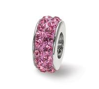 Cristalli Da Swarovski Doppia Fila Ottobre Bead Argento Sterling Reflection