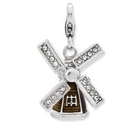 Cristalli Da Swarovski Mulino a Vento Ciondolo Argento Sterling Click On