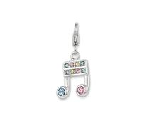 Cristalli Da Swarovski Nota Musicale Ciondolo Argento Sterling Click On