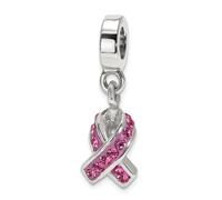 Cristalli Da Swarovski Sensibilizzazione Pendente Perlina Argento Sterling