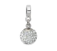 Cristalli Da Swarovski Sfera Pendente Aprile Perlina Argento Sterling