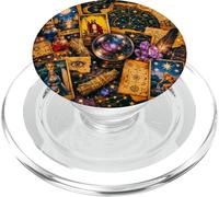 Cristalli di carte dei tarocchi del collage di astrologia della stregoneria mistica PopSockets PopGrip per MagSafe