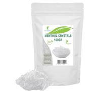 Cristalli di mentolo - 100 gr - Effetto rinfrescante e rinfrescante, utilizzato come ingrediente nella formulazione cosmetica, accessori per sauna, infuso per sauna, olio di menta 100% naturale