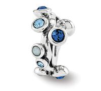 Cristalli Di Swarovski Bubble Spacer Bead .925 Argento Sterling Reflection Beads