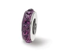 Cristalli Di Swarovski Singolo Rigo Feb Perline In Argento Sterling Reflection