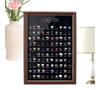 Cristalli E Gemme - 100 Assortimenti Educativi - Set Di Esemplari Minerali Naturali, per Studenti Appassionati Di Scienza E La