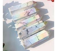 Cristalli e pietre Arcobaleno naturale Pietra di luna Punta di cristallo Bacchette Decorazioni for la casa Pietra preziosa esagonale Prisma Ornamenti Regalo 1pz Collezioni di casa ( Color : Weiß , Siz