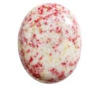 Cristalli e pietre curative in fantastica cinnabarite, grande pietra da palmo porta fortuna, per energia positiva equilibrata, meditazione, regalo unico di Natale per donna.