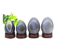 Cristalli e pietre Pietra di cristallo naturale a forma di uovo Pietra lucidata ChakrasQuartz Ornamento for la casa Decor Regali artigianali di ispirazione Pietre naturali Cristalli Reiki ( Color : Gr