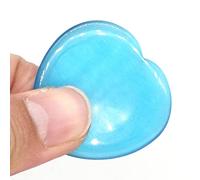 Cristalli e pietre Pietra di palma a forma di cuore Pollice Pietra Tasca Pietra preziosa naturale Quarzo Massaggio con dita decorazioni per la casa(Color:Blue Cat Eye)