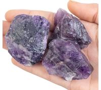 Cristalli grezzi di ametista, cristalli grezzi naturali e cristalli sfusi per burattare, creare gioielli, cablaggio, decorazione, lucidatura, allentamento delle pietre Reiki (3 pezzi) -B0CGNJ32SH
