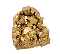 Cristalli grezzi - grappolo , pietra cristall oro galvanizzata | esemplare di minerale, ornamento di naturale per collezione, meditazione, decorazione della casa