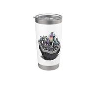 Cristalli in cristallo Geode Witchy Pastel Goth Punk Spiritual Bicchiere termico in acciaio inox doppia parete