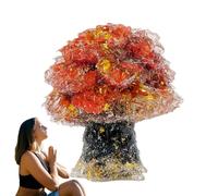 Cristalli naturali pietre, ornamenti in pietra,Pietre di energia meditazione con forma di acero | Estetica compatta decorazione per la casa lucidata a mano per la meditazione yoga