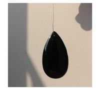 Cristalli pendenti Prismi 12 pz 47mm Nero Cristallo Liscio Perline A Goccia Prisma Lampada a Sospensione Lampadario Appeso Ornamento Gioielli Artigianali Cristalli pendenti per la decorazione