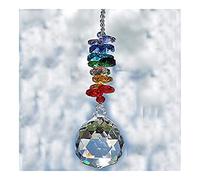 Cristalli pendenti Prismi 1PCS Sun Catchers Crystal Ball Prism Rainbow Octagon Beads Hanging Cascade Cristalli pendenti per la decorazione(Multicolor,40mm)