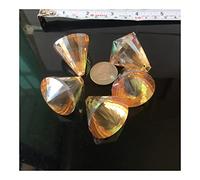Cristalli pendenti Prismi 5 pezzi champagne 40 mm ciondolo goccia sfaccettata foglia lampadario di cristallo prisma artigianale Cristalli pendenti per la decorazione
