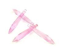 Cristalli pendenti Prismi Ciondolo pendente con prisma ornamentale a goccia in cristallo rosa da 38 mm/63 mm/76 mm Cristalli pendenti per la decorazione(76mm,50pcs)