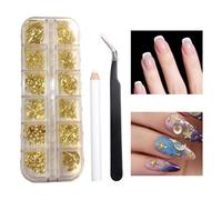 Cristalli per Unghie - Gemme 3D Fai da Te con Penna a Pinzetta,Design per Unghie con Forme Multiple | Donne Smalto Finto Acrilico Compleanno Natale Matrimonio Appuntamento Palcoscenico Festa Vacanza