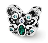 Cristalli Swarovski Perla Farfalla .925 Argento Sterling Perle Di Riflessione