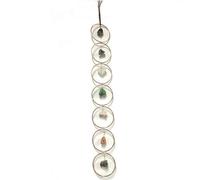 Cristallo 7 Chakra Pietra preziosa Decorazione da parete Meditazione Chakra Ornamento Naturale Pietra Cristalli Pietra T2u2 Hanging Shui