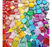 Cristallo a mosaico da 200 g, particelle di cristallo, piastrelle di mosaico, particelle di mosaico, materiali fatti a mano, mini piastrelle di mosaico, adatto per cucina, fai da te, bagno (Ca. 150