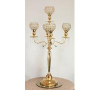 Cristallo Calice Metallo Candelabro 80cm 5 Braccio Nozze Decorazione Natale Sala