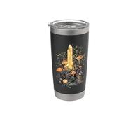 Cristallo con funghi di bosco e lumache - Goblincore Bicchiere termico in acciaio inox doppia parete